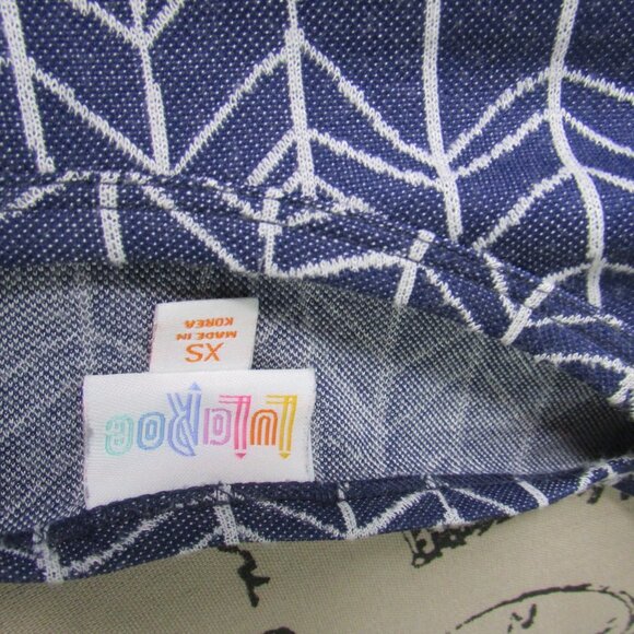 Lularoe Dress XS Women Blue White Arrow Print Short Sleeve - Picture 12 of 12